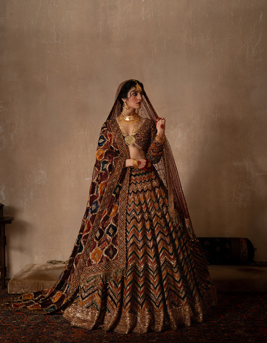 THE CHEVRON LEHENGA
